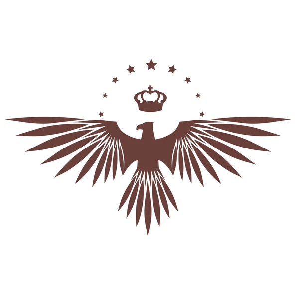Yıldızlı Kartal  Oto Sticker17x17 Cm Kahverengi ürün görseli 1