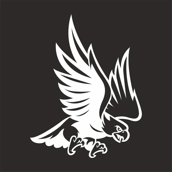 Kartal Sticker17x17 Cm Beyaz ürün görseli 1