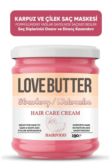 LOVE BUTTER Strawberry & Watermelon Hair Food Saç Maskesi ürün görseli 1