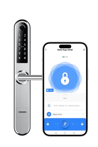 Xenon Smart Akıllı Kapı Kilidi , Parmak İzli, Şifreli, Bluetooth Gateway Uyumlu, Paslanmaz Çelik Gövde (X8057) ürün görseli 1