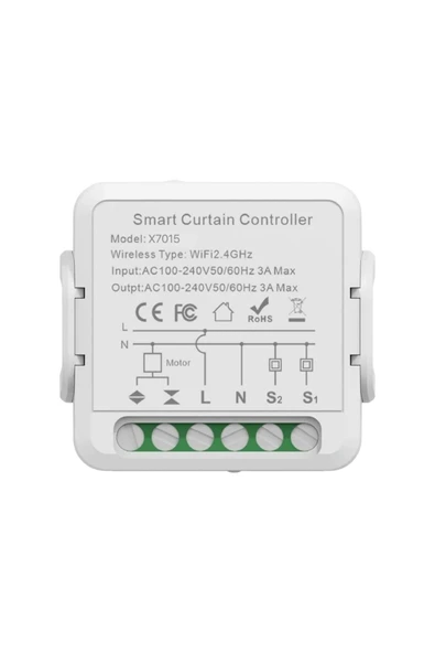 Xenon Smart Akıllı Sıva Altı Perde, Panjur Kontrol Anahtar Wi-fi Bt Mobil Kontrol Programlanabilir Switch X7015 ürün görseli 1