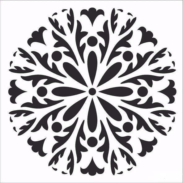 HD112 Home Dekor Stencil 45x45 ürün görseli 1