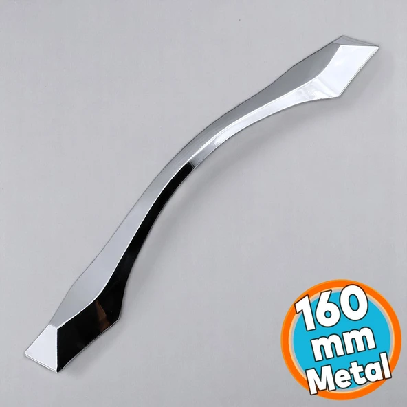 Mobilya Mutfak Çekmece Dolabı Dolap Kapak Kulpları Kulbu Kulpu 16 cm Kulp 160 mm Krom Metal ürün görseli 1