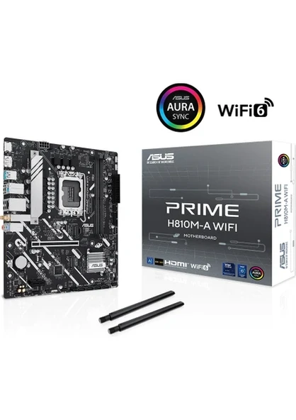 Asus Prime H810M-A Wi-Fi Intel LGA1851 DDR5 6400Mhz Micro ATX Anakart ürün görseli 1