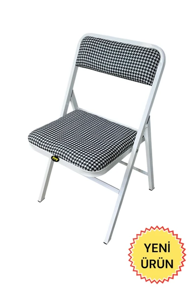 Hey Katlanır Kamp Sandalyesi Piknik Sandalyesi Kazayağı Beyaz ürün görseli 1