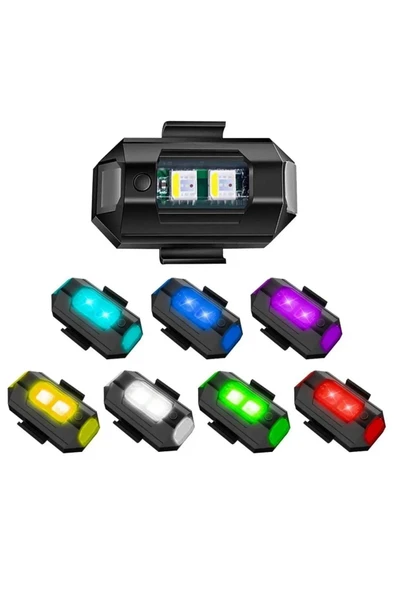 Wozlo Motor Drone Uçak Kanadı Led Şarjlı Kablosuz Mini Led Çakarlı Lamba-A27 1 Adet ürün görseli 1