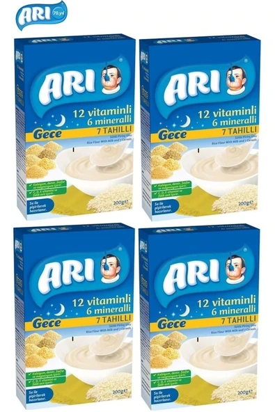 Sütlü 7 Tahıllı Gece Pirinç Unu 200 gr X 4 Adet ürün görseli 1
