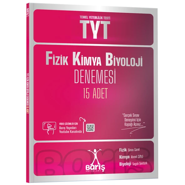 Barış Yayınları TYT Fizik Kimya Biyoloji FKB Denemesi 15 Adet ürün görseli 1