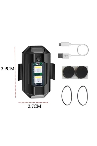 Artvision Motor Drone Uçak Kanadı Led Şarjlı Kablosuz Mini Led Çakarlı Lamba-A27 1 Adet ürün görseli 1