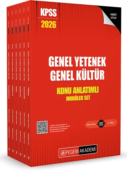 Pegem 2026 KPSS Genel Yetenek Genel Kültür Lisans Konu Anlatımlı Modüler Set 6 Kitap ürün görseli 1