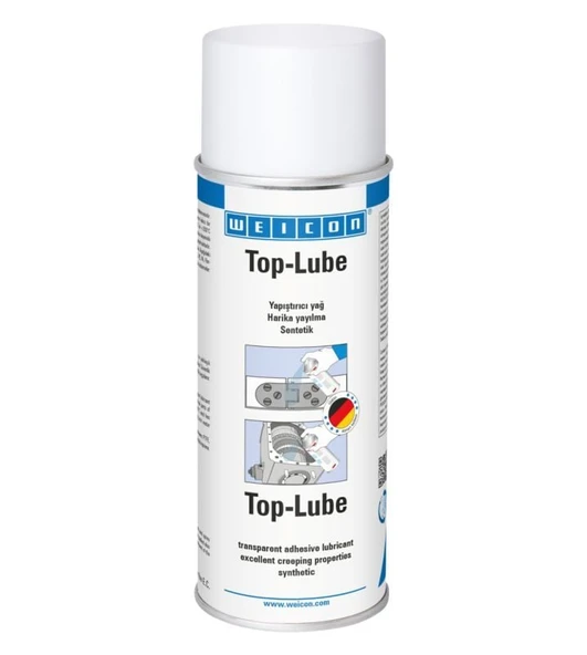 Weicon Top-Lube Sprey 400ml-Sentetik, şeffaf ve yapışkan yağlayıcı ürün görseli 1