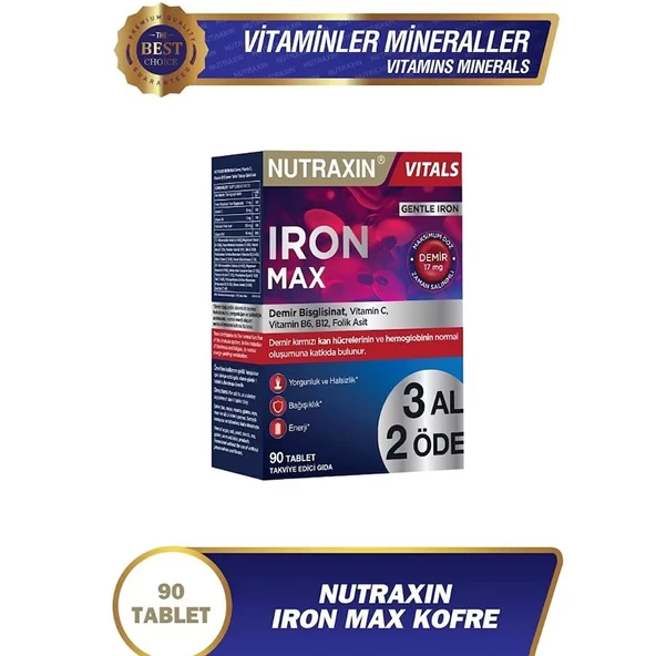 Nutraxin Iron Max 3 Al 2 Öde 90 Tablet - Resim 2