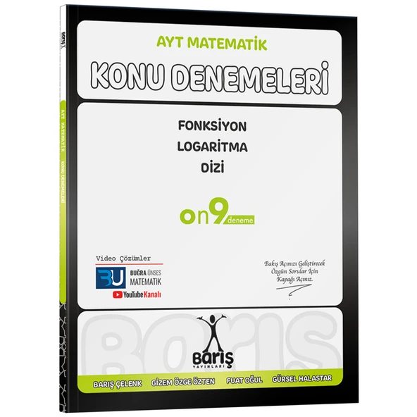 Barış Yayınları AYT Matematik Fonksiyon Logaritma Dizi Konu Denemeleri ürün görseli 1