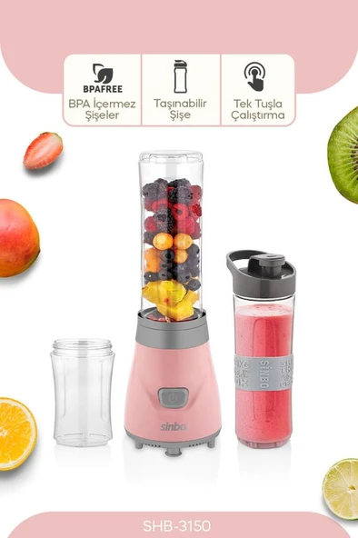Sinbo Shb-3150 Pembe 350 W Smoothie Blender ürün görseli 1