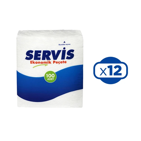 Servis Peçete 100 lü x 12 Adet ürün görseli 1