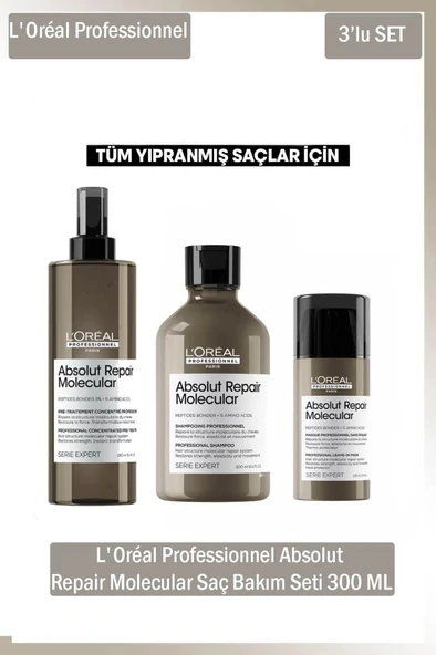 L'oreal Professionnel Serie Expert Absolut Repair Molecular Saç Bakım Seti ürün görseli 1