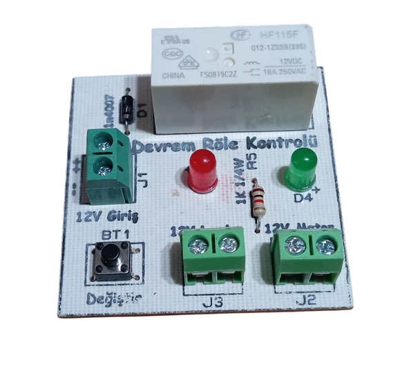 İlk Devrem Adaptörlü Motorlu Lambalı Röle Kontrol Devresi - Monteli ürün görseli 1