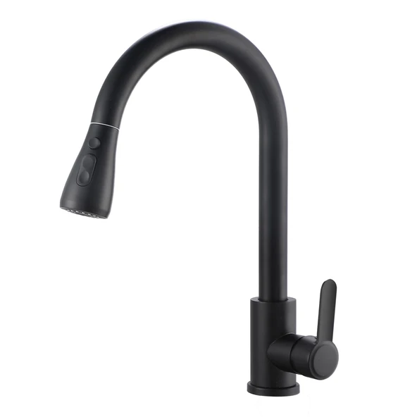 FLEKO FLORA INOX SİYAH SPİRALLİ MUTFAK BATARYASI ürün görseli 1