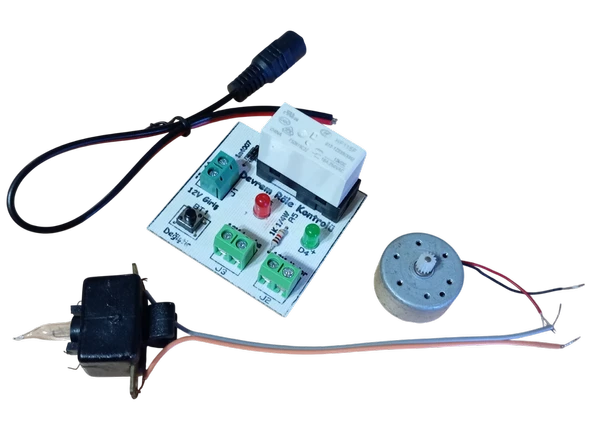 İlk Devrem Adaptörlü Motorlu Lambalı Röle Kontrol Devresi - Monteli - Resim 7