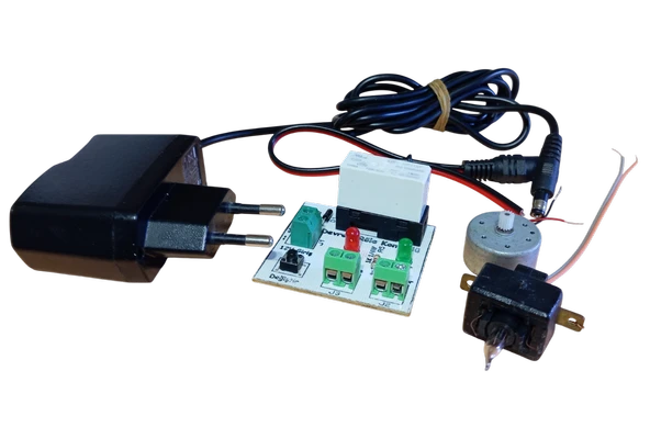 İlk Devrem Adaptörlü Motorlu Lambalı Röle Kontrol Devresi - Monteli - Resim 3