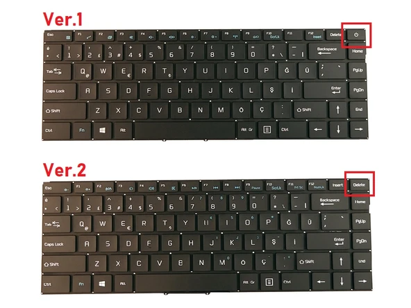 Casper Nirvana C350.5005-4100T Notebook Klavyesi - Siyah - TR - Ver.1 ürün görseli 1