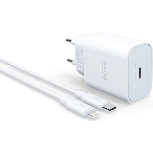 iPad ModelJeri uyumlu 20W PD Lightning Şarj Adaptörü & Usb-C to Lightning Sarj Kablosu ürün görseli 1