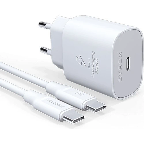 Samsung Galaxy Serisi Uyumlu M14-M23-M24-M33-M34 25W Type-C to Type-C Hızlı Şarj Cihazı Aleti ürün görseli 1