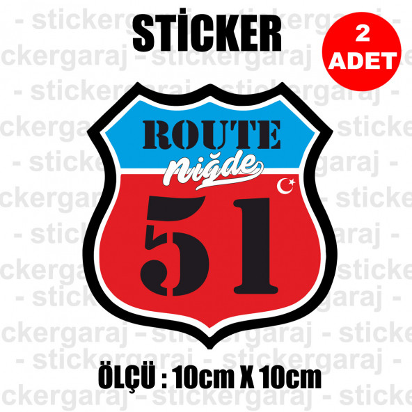 51 niğde 2 adet plaka sticker - il şehir rota etiket - kask motosiklet otomobil araba pc laptop bilgisayar cam uyumlu ürün görseli 1