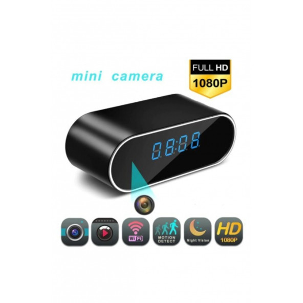 Mini Masa Saati gizli Kamera Wifi’li Ip 1080p Hd Çalar Saatli Kamera ürün görseli 1