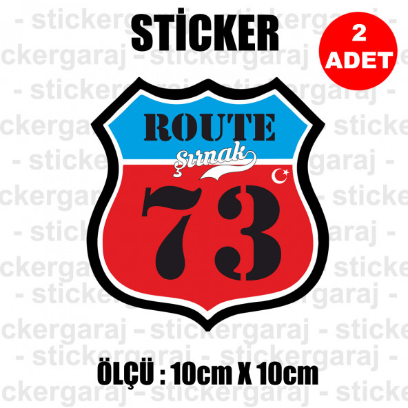 73 şırnak 2 adet plaka sticker - il şehir rota etiket ürün görseli 1