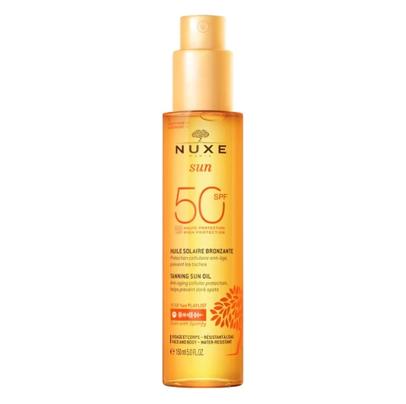 Nuxe Sun Huile SPF50 Bronzlaştırıcı Yüz Ve Vücut Yağı 150ml ürün görseli 1