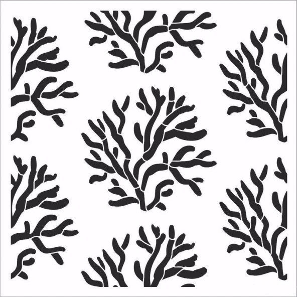 HD122 Home Dekor Stencil 45x45 ürün görseli 1