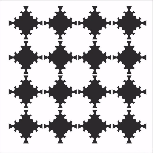 HD128 Home Dekor Stencil 45x45 ürün görseli 1