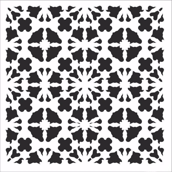 HD127 Home Dekor Stencil 45x45 ürün görseli 1