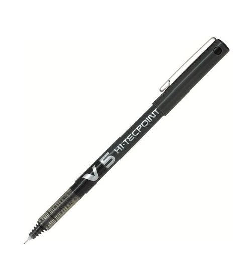 Pilot V5 Hi-tecpoint Iğne Uçlu Kalem 0.5 mm - Siyah ürün görseli 1