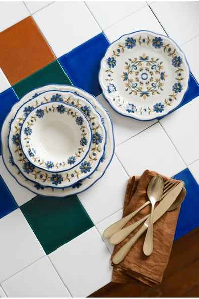 Porser Porselen Tuscan Bloom Yemek Takımı 6 Kişilik 24 Parça ürün görseli 1