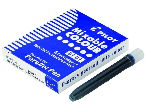 Pilot Parallel Pen Kaligrafi Kalemi Kartuşu- yedeği Mavi 6'lı Set ürün görseli 1