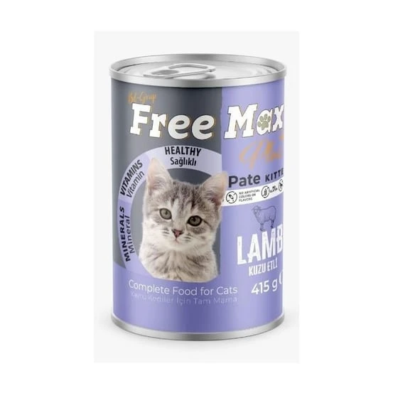 Free Max Kuzu Etli Yavru Kedi Konservesi 415gr x12 ürün görseli 1