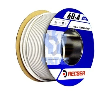REÇBER TV KABLOSU RG6-U4 BEYAZ ANTEN KABLOSU ( 1 METRE FİYATIDIR ) ürün görseli 1
