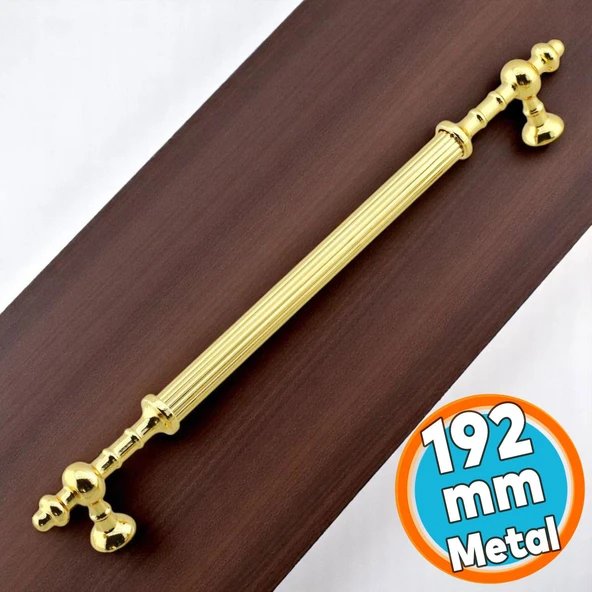 Mobilya Çekmece Mutfak Dolabı Dolap Kulpları Kulbu Kulpu Altın Gold Metal Kulp 192 mm- 19.2 cm ürün görseli 1