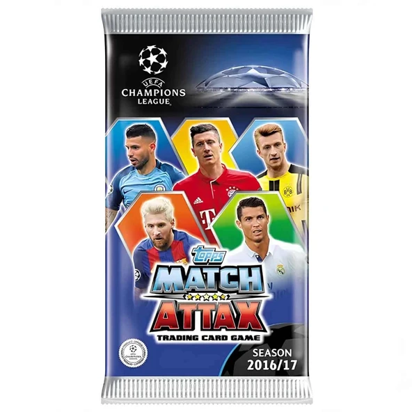 Nessiworld UEFA Şampiyonlar Ligi 16/17 Match Attax Futbolcu Kartları - 6'lı Paket ürün görseli 1