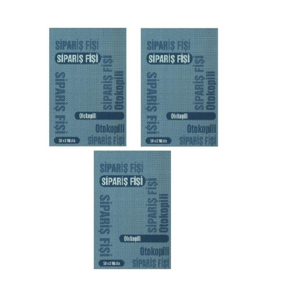 Sipariş Fişi Otokopili A5 Gürmat Otokopili Sipariş Fişi 14x20 3 Adet ürün görseli 1