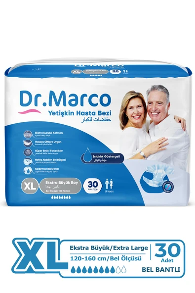 Dr. Marco Belbantlı Ekstra Büyük Boy XL 30'lu Hasta Bezi ürün görseli 1