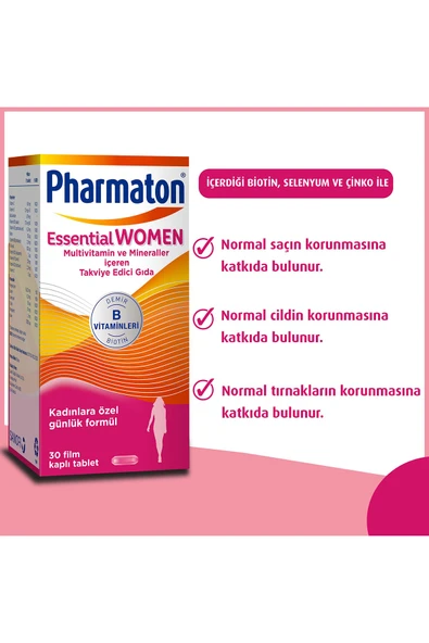 Pharmaton Essential Women 30 Tablet - Resim 4