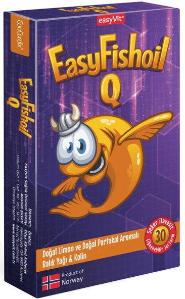 EasyFishoil Q 30 Çiğneme Tableti ürün görseli 1