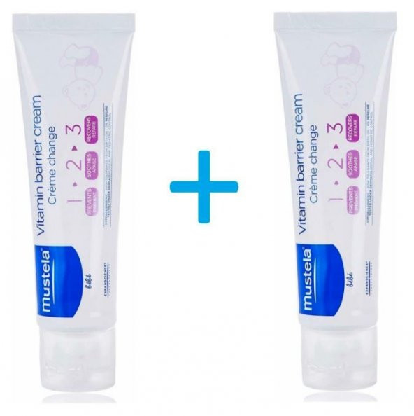 Mustela 1.2.3 Vitamin Barrier Pişik Kremi 2 x 100 ML ürün görseli 1
