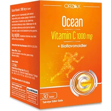 Ocean Vitamin C 1000 Mg Takviye Edici Gıda 30 Tablet ürün görseli 1
