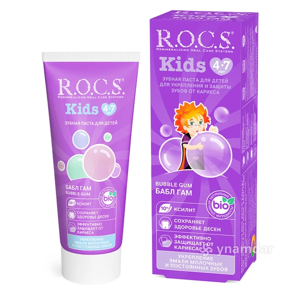 Rocs Kids 4-7 Yaş Sakızlı Diş Macunu 35 ml ürün görseli 1