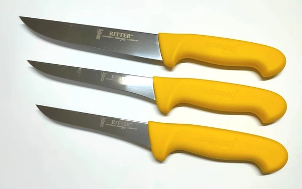 3 ADET ORJİNAL SOLİNGEN KASAP BIÇAGI  (13CM+15CM+15CM) ürün görseli 1