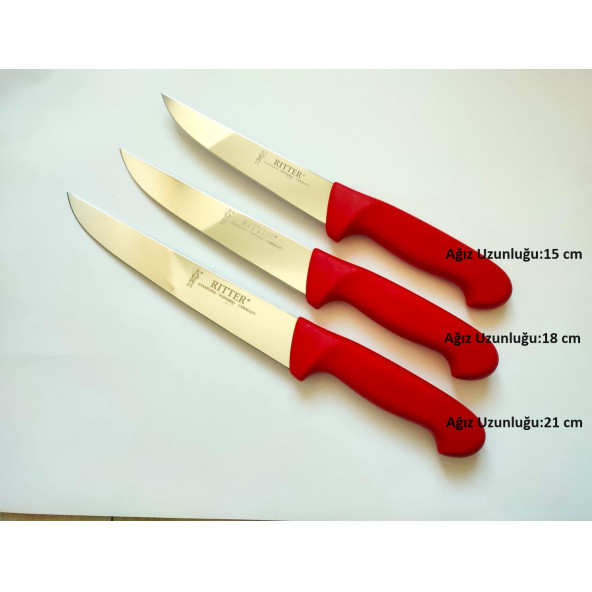 3 ADET ORJİNAL SOLİNGEN KASAP BIÇAGI (21cm+18cm+15 cm) ürün görseli 1